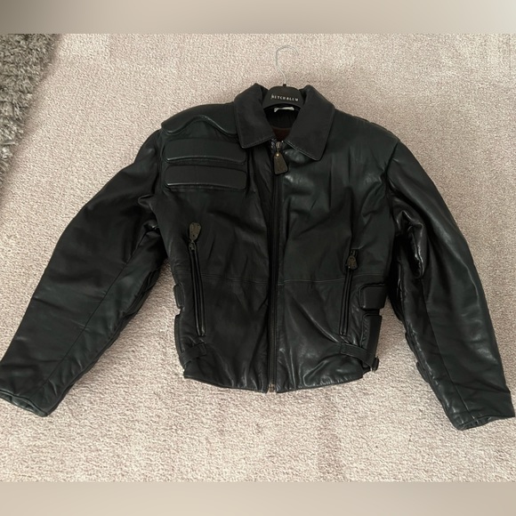 Gianfranco Ferré Quilted Padded Motorcycle Leather Jacket – Black (IT 46) - Picture 1 of 16